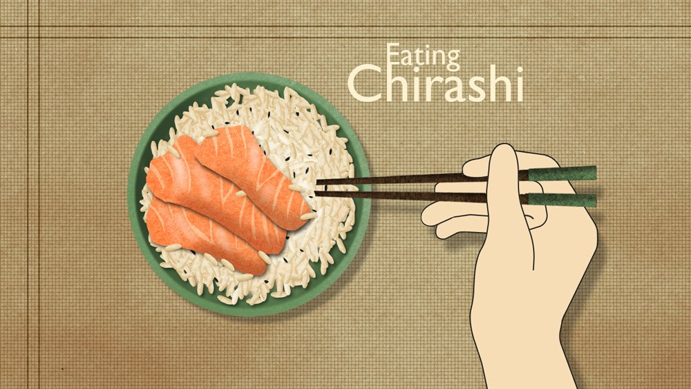 Eating Chirashi