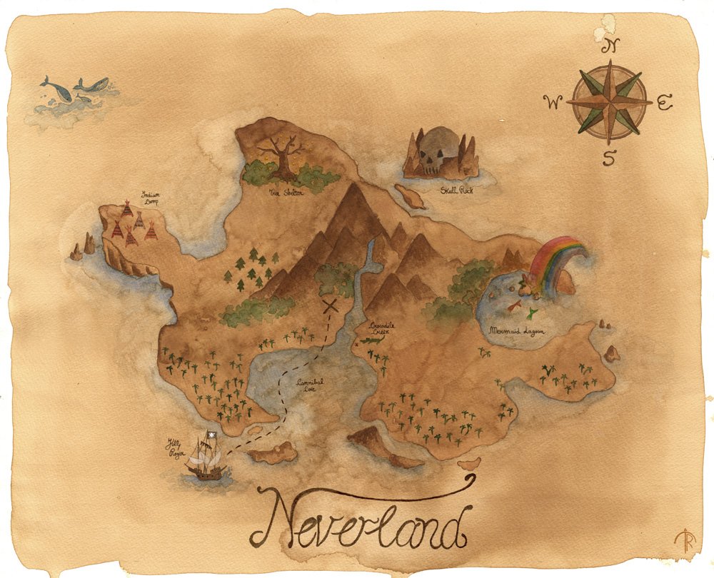 Neverland map